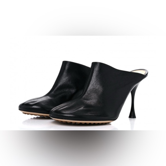 Bottega Veneta Black Napa Leather Mules Heels 36 - Picture 2 of 4